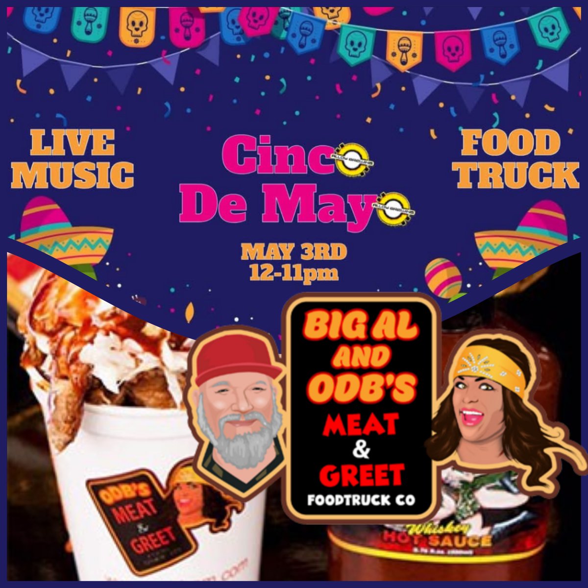 Today's the day: Our Cinco De Mayo party is happening today from 12-11pm!
Food Truck Fan Favorite <a href="/theODBbam/">Jessie ODB Kresa</a> is here today from 1-7pm!