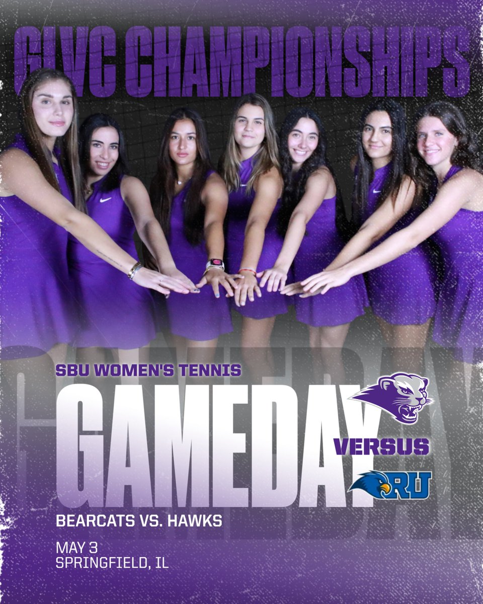 SEMI-FINALS. Bearcats take on the #1 seed from the West for a spot in the GLVC Championship!
#RollCats #GameDay 
🎾: <a href="/sbumwtennis/">sbutennis</a> vs Rockhurst
🕘: 9:00am
📊: ioncourt.com/ties/68155207b…
📺: glvcsn.com