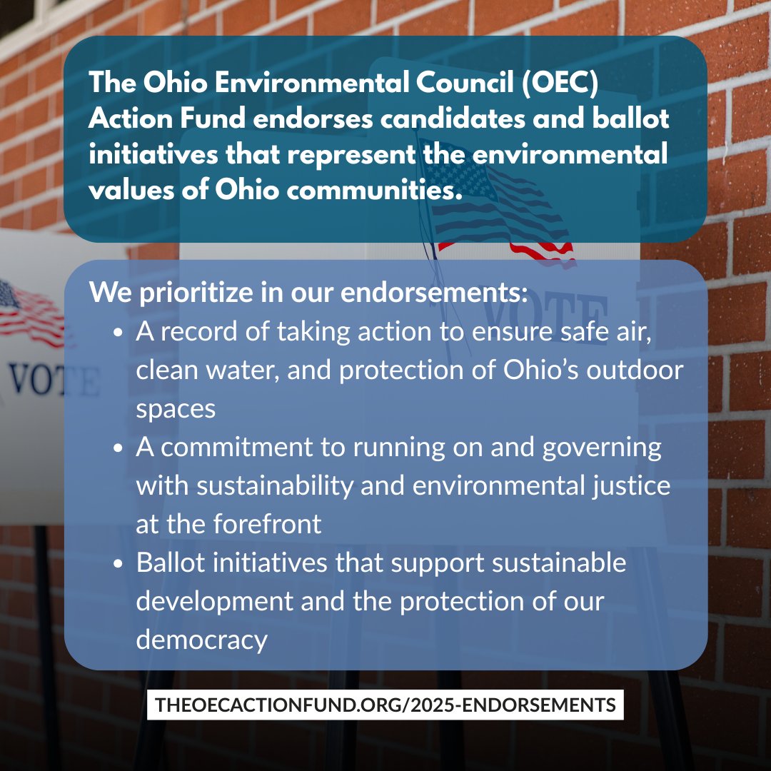 Ohio! Get ready to vote in the May 6 primary election, and be sure to check the OEC Action Fund's 2025 endorsements before entering the polls: ow.ly/LaRT50VMcbt