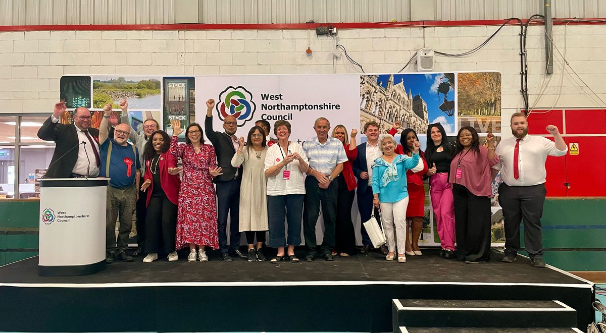 Extremely proud of Northampton Labour today.

The largest Labour Group in the East Midlands.

No losses in the Town Council elections (Northampton is the largest town council in the country).

#VoteLabour