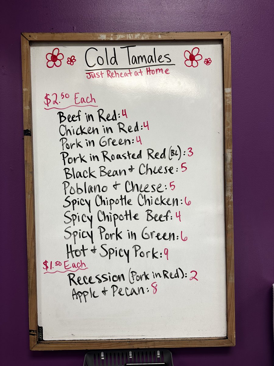 Good morning Indy!!! We have lots of cold tamales available for purchase today. Feel free to call us to reserve some of them at this discounted rate!