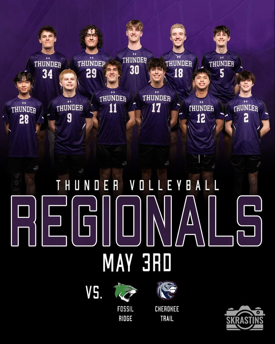 Good Luck to our players as they head to Regionals today at Fossil Ridge High School! Matches start at 9:00am. Let’s Go Thunder!   #RollThunder
<a href="/Kadet_Athletics/">Kadet Athletics</a>
<a href="/LPHS_Rangers/">Ranger Athletics</a>
<a href="/PalmerRidgeAD/">PRAD</a>
<a href="/TCATitans/">The Classical Academy Activities</a>
<a href="/SkrastinsPhoto/">Skrastins Photography</a>