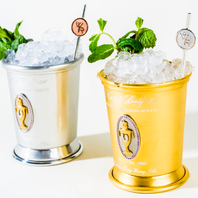 FOS's tweet photo. The Kentucky Derby has a $5,000 Mint Julep.

Served in a 24-karat gold-plated cup—or silver, for just $1,000—only 151 are available for sale with proceeds going to charity.

Inside the iconic Churchill Downs cocktail ⬇️