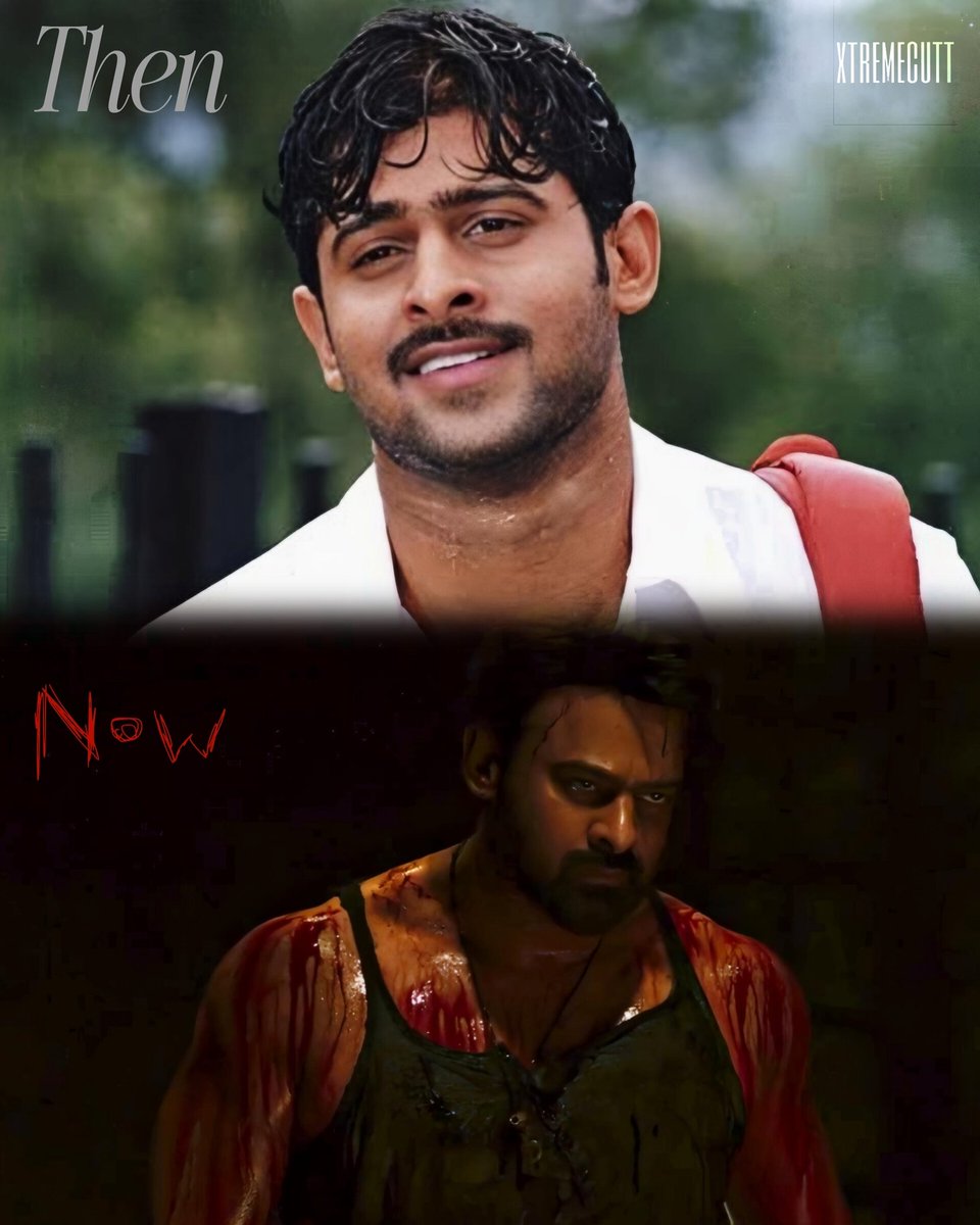 xtremecutt's tweet photo. Then 🔁 Now 

#Prabhas #Nani #HIT3 #Salaar2 #rebalstar #naturalstarnani #katterammakoduku https://t.co/DcQVGy2s36