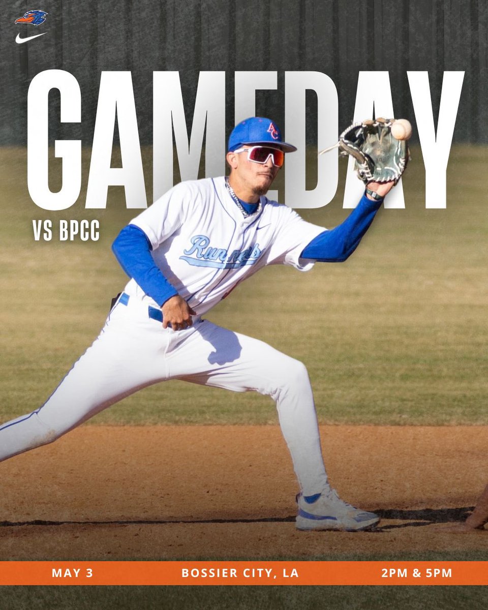 GAME DAY vs Bossier Parish CC!!

📍: Bossier City, LA
⏰: 2pm &amp; 5pm

Live stream:
Game 1: tsbnsports.com/angelina-vs-bo…
Game 2: tsbnsports.com/angelina-vs-bo…

#RunEm #SameGameSameRules