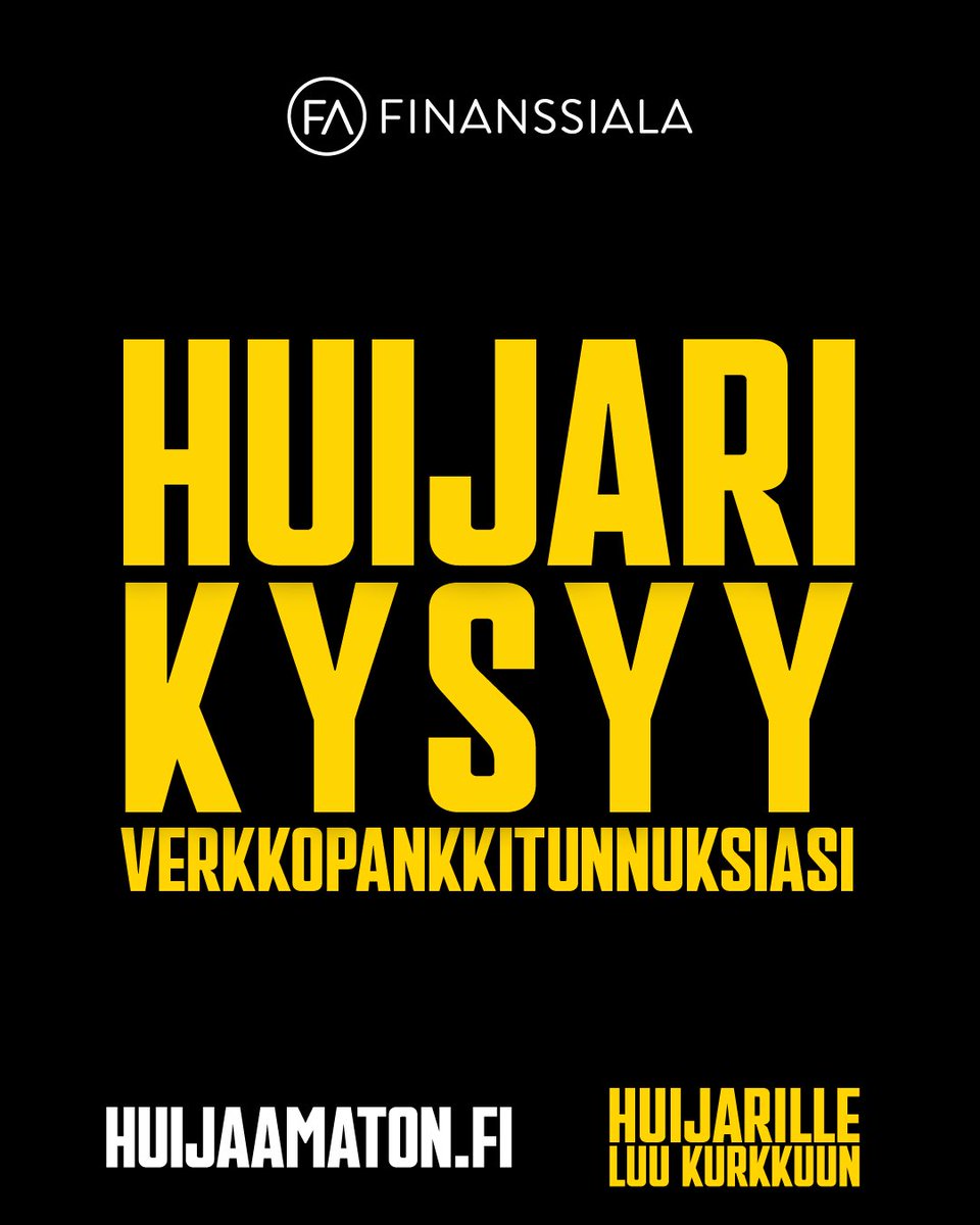 Erilaisiin huijauksiin voi törmätä missä vain. Rikolliset käyttävät hyväkseen mm. sähköposteja, tekstiviestejä, sosiaalisen median kanavia, verkkosivuja ja puhelinsoittoja. 👺

Vältä huijaukset!‼️

Laitetaan huijarille luu kurkkuun! 👊 huijaamaton.fi