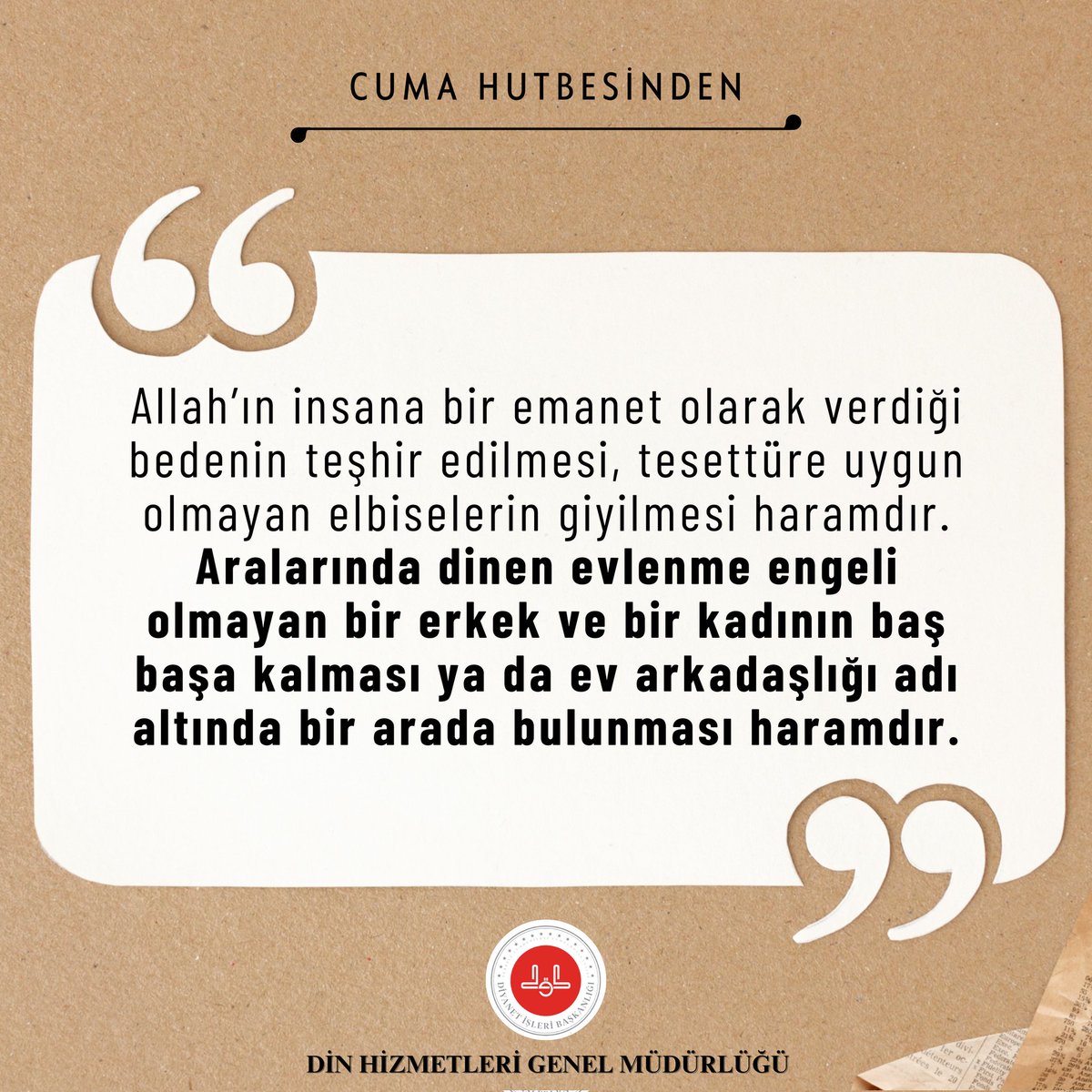 Cuma Hutbesinden.

#cumahutbesinden
#02mayıs2025