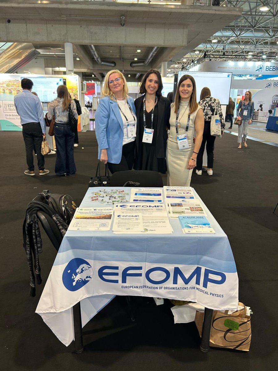 📣 The EFOMP booth at the Communities Pavilion, right next to the #ESTRO2025 stage‼️
💬 Stop by to say hello and get exciting updates from EFOMP‼️ 
#EFOMP #ESTRO2025 #medicalphysics #communitiespavilion
