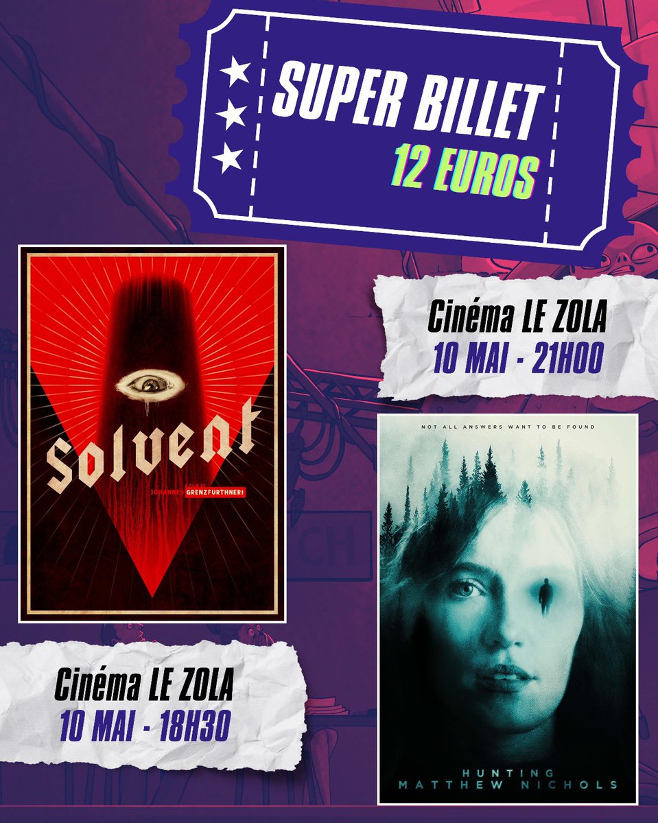 OnVousMentFest's tweet image. Soit 6€ la place pour deux Avants Premières Françaises !
👉 Réservations : ticketingcine.fr/index.php?lang…