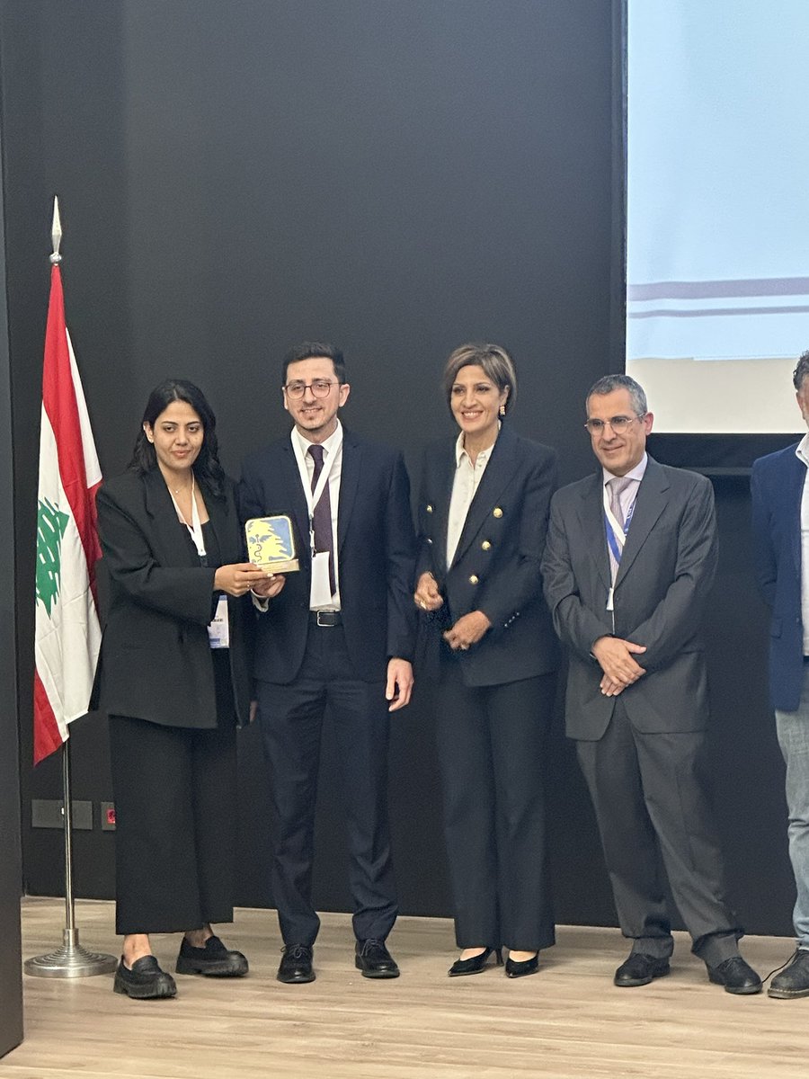 Jad Najdi (@najdi_jad) on Twitter photo Honored to receive 1st prize for best oral presentation at the 2nd National Research Day — the largest national event showcasing medical research in Lebanon.
Big shoutout to my mentor <a href="/DrAlbert/">Albert El Hajj, MD</a>, and the team <a href="/TowfikSebai/">Towfik Sebai, MD</a>, <a href="/YaraGhandourr/">Yara Ghandour</a> and <a href="/O_G_Nasrallah/">Oussama G. Nasrallah</a>! Honored to receive 1st prize for best oral presentation at the 2nd National Research Day — the largest national event showcasing medical research in Lebanon.
Big shoutout to my mentor <a href="/DrAlbert/">Albert El Hajj, MD</a>, and the team <a href="/TowfikSebai/">Towfik Sebai, MD</a>, <a href="/YaraGhandourr/">Yara Ghandour</a> and <a href="/O_G_Nasrallah/">Oussama G. Nasrallah</a>!