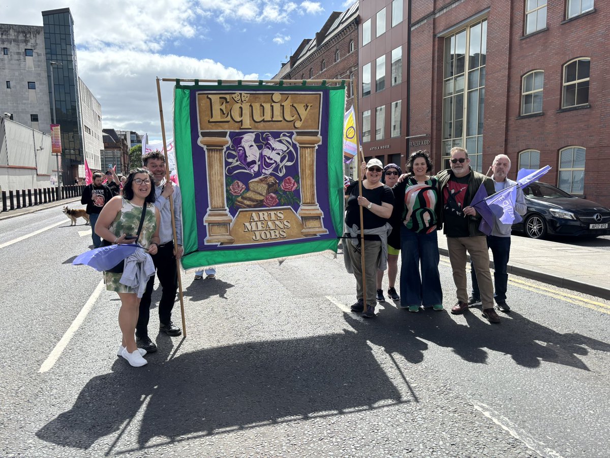Claire Hanna (@clairehanna) on Twitter photo Proud to walk with <a href="/EquityNIBranch/">Equity Northern Ireland General Branch</a> & other unions on the Belfast May Day march today Proud to walk with <a href="/EquityNIBranch/">Equity Northern Ireland General Branch</a> & other unions on the Belfast May Day march today