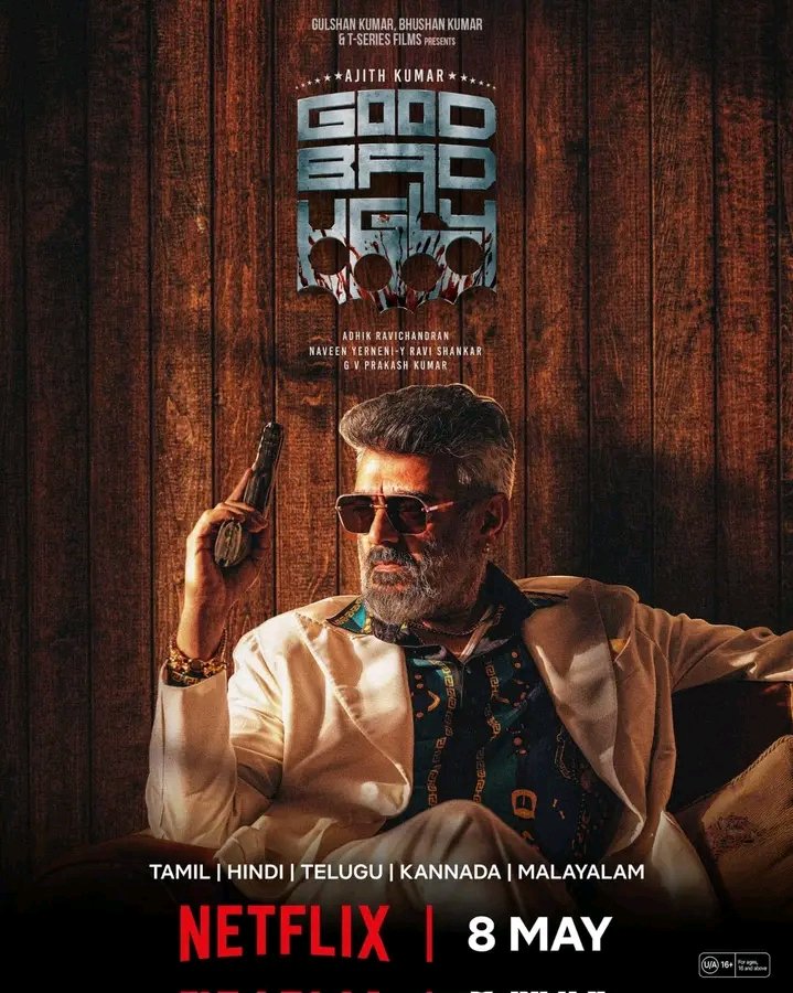 Avaru rules ah avare break pannitu velila varaaru na… sambhavam iruku. 8 May anniku sambhavam irukku. 🔥
Watch Good Bad Ugly on Netflix, out 8 May in Tamil, Hindi, Telugu, Kannada and Malayalam

#GoodBadUglyOnNetflix