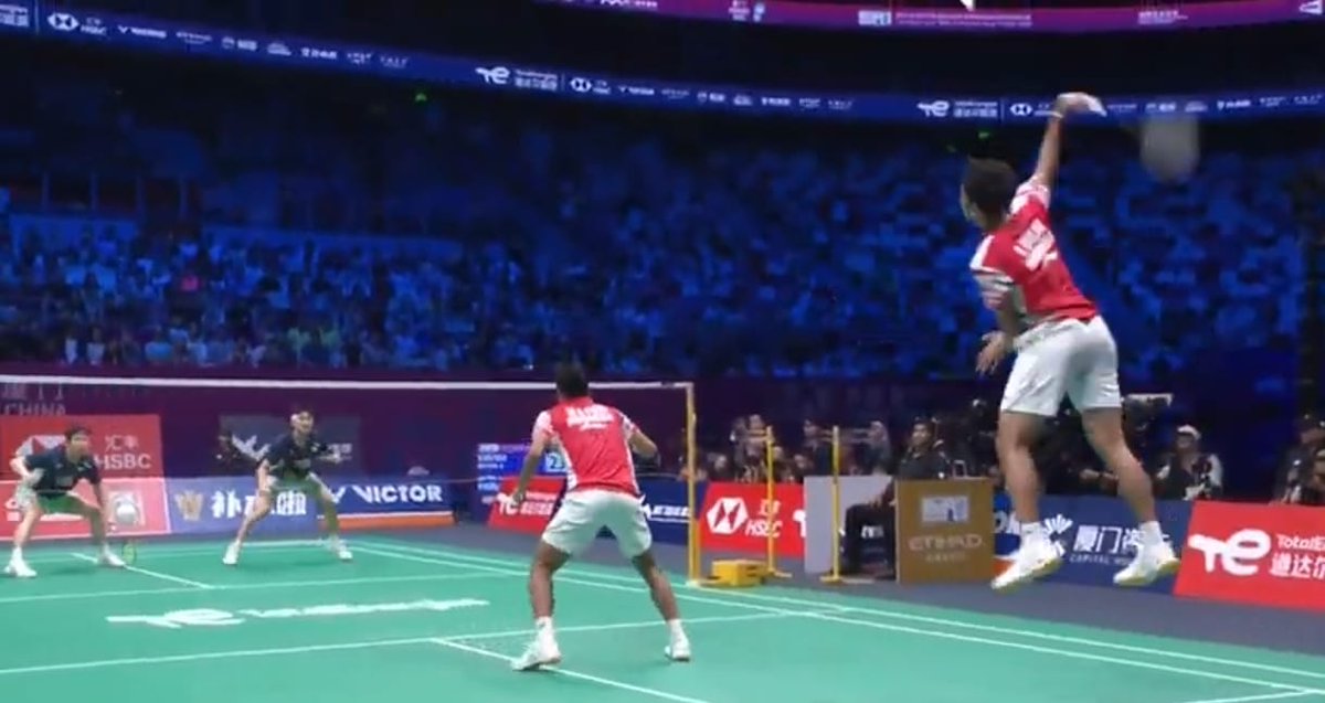 ainurohman's tweet photo. SETELAH 4 KALI MATCH POINT, BAGAS/FIKRI MENANG DRAMATIS.

PERTARUNGAN BERLANJUT DI PARTAI 5!!!

Bagas/Fikri🇮🇩 vs Kim/Seo🇰🇷, 21-18, 13-21, 25-23. https://t.co/dMzol1b81r