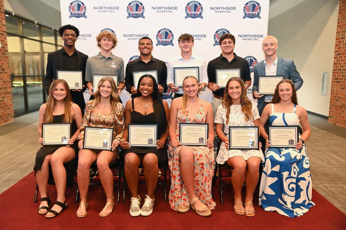 CVHSGrizzlies's tweet photo. Congrats again to Kate English and Jackson Stanley for be recognized for their outstanding athletic career at the Cherokee County Sports Hall of Fame. #ONEView https://t.co/nvAHpmZZug