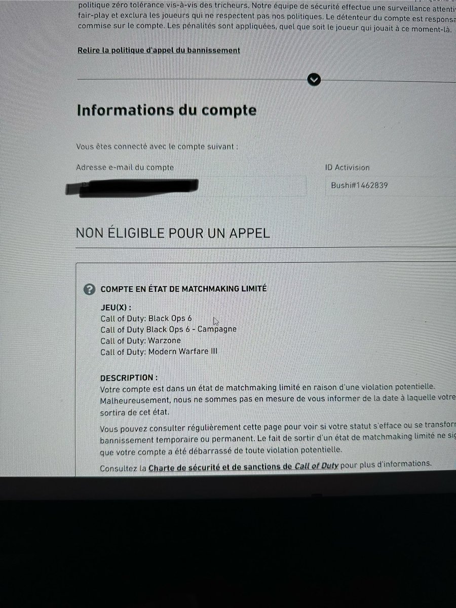 Broodddey's tweet photo. Bonjour @Activision @ATVIAssist ça fait maintenant 3 mois que je suis shadow ban alors que je n’ai rien fait.
Je possède mon compte depuis 2011 j’aimerai pouvoir rejouer sur mon compte avec tous l’argent que j’ai mit dedans, sans compter les précommandes et les packs exclusifs. https://t.co/QpSA4W6fHU