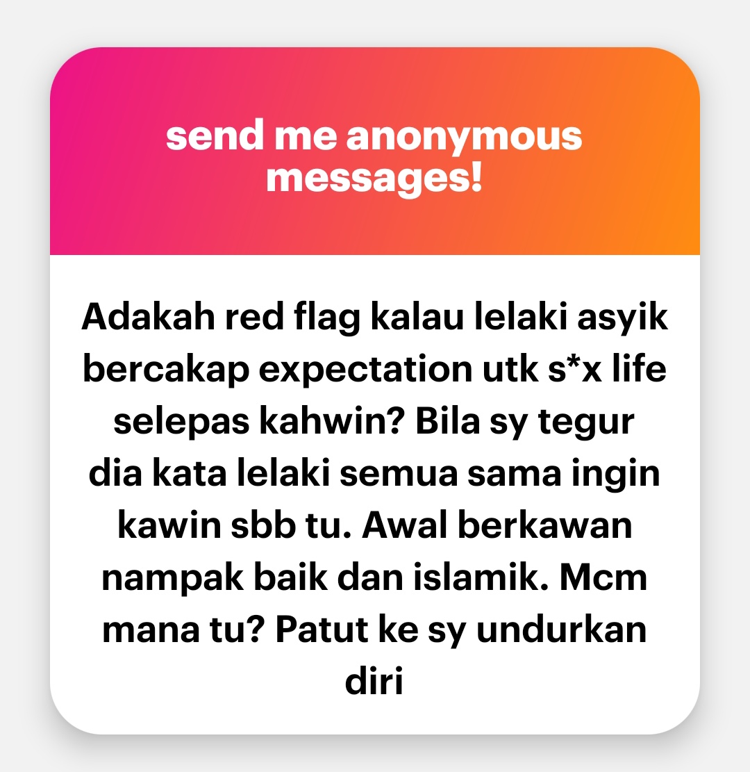 taufiq_tuah's tweet photo. Klau asyik ckp bab ni sebelum nikah, yeah redflag. Wallahualam.

(Saya menjawab jika saya bygkn anak saya bertanya soalan ni) https://t.co/YwzTwoO9ej