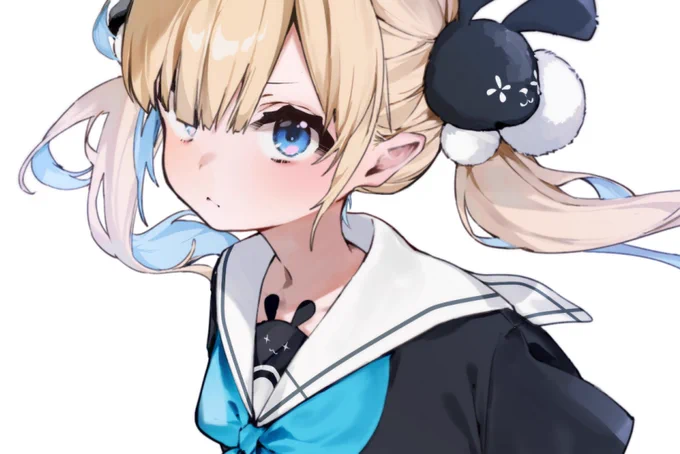 金髪ツインテールの娘から新しくつくったブラシで塗ってみてるけどまだまだ調整中(他のブラシもつかってるよ) 