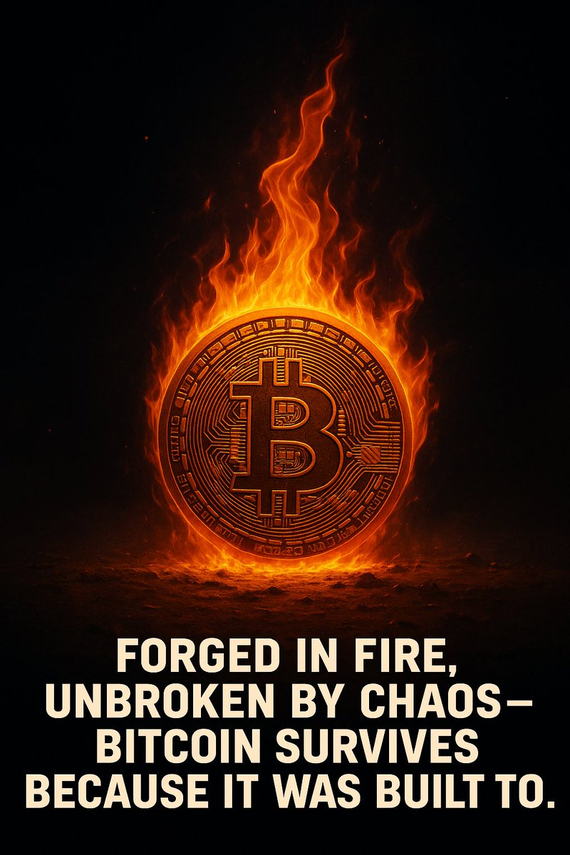 CryptoFocusBtc's tweet photo. Bitcoin has been through the fire. From market crashes to attacks, it’s survived because it was built to withstand chaos. Forged in uncertainty, Bitcoin is here to stay. No force can break it. 🔥💪 #BitcoinandCryptoCommunity #Bitcoin #CryptoResilience #BuiltForTheLongRun https://t.co/QwoqHAher2