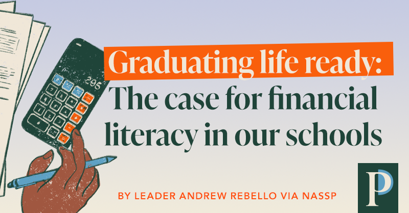 "If preparing students for their future is our primary goal, financial literacy should not be overlooked." 

Read more on offering financial literacy from leader <a href="/AndrewRebello_/">Andrew D. Rebello</a> via <a href="/NASSP/">National Assoc. of Secondary School Principals</a>:  

nassp.org/publication/pr…