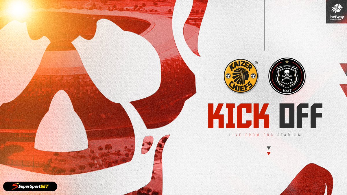 orlandopirates's tweet photo. ☠️ The #SowetoDerby begins! 💥

⚫⚪🔴⭐
#MatchDay
#OrlandoPirates
#OnceAlways https://t.co/vkSubxQQZV