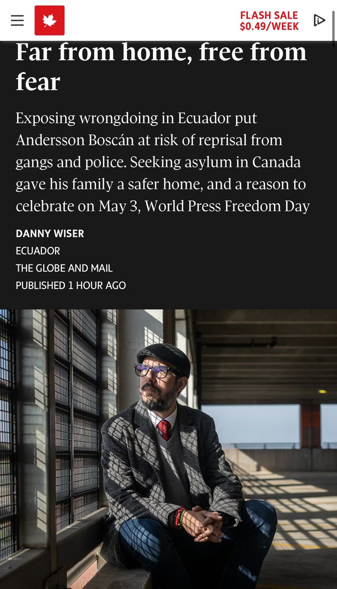 AnderssonBoscan's tweet image. En el día mundial de la libertad de prensa, The Globe and Mail, el periódico más importante de Canadá 🇨🇦, cuenta nuestra historia.
El reportaje de Danny Wiser, completo en inglés: theglobeandmail.com/world/article-…