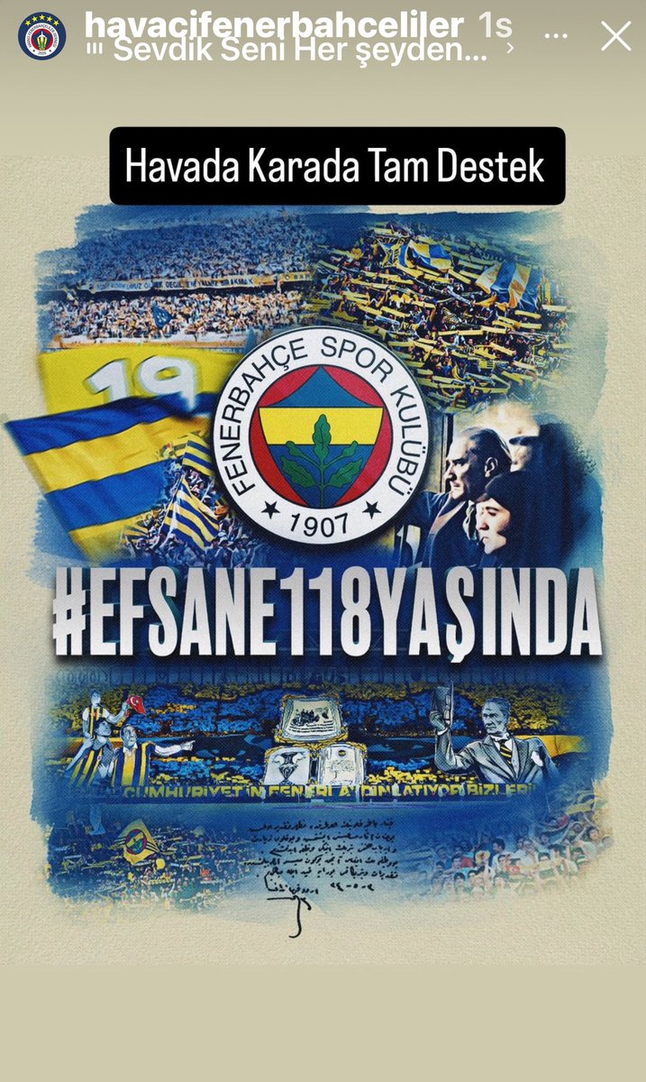 Ragıp Kutay Karaca (@r_kutaykaraca) on Twitter photo 3 Temmuz Türkçülük Günü olmasının yanında en büyük Türkçü Atatürk’ün Fenerbahçe’yi ziyaret ettiği gündür. Bugün Fenerbahçe’nin doğum günüdür. Kutlu olsun. <a href="/Fenerbahce/">Fenerbahçe SK</a> <a href="/HVFB2018/">Havacı Fenerbahçeliler Derneği</a>
instagram.com/stories/havaci… 3 Temmuz Türkçülük Günü olmasının yanında en büyük Türkçü Atatürk’ün Fenerbahçe’yi ziyaret ettiği gündür. Bugün Fenerbahçe’nin doğum günüdür. Kutlu olsun. <a href="/Fenerbahce/">Fenerbahçe SK</a> <a href="/HVFB2018/">Havacı Fenerbahçeliler Derneği</a>
instagram.com/stories/havaci…