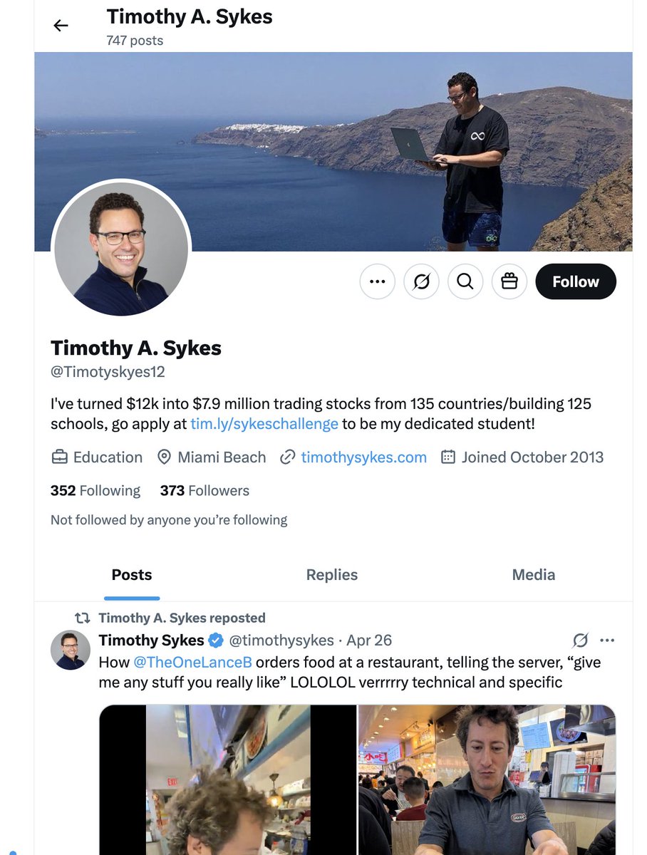 Timothy Sykes (@timothysykes) on Twitter photo DAILY IMPOSTOR: PLEASE BLOCK/REPORT <a href="/Timsyke_finance/">Tim Sykes Finance</a> AS THAT IS NOT ME, JUST ANOTHER IMPOSTOR/SCAMMER UHHHHHHHHH! I HAVE NO OTHER ACOUNTS, I WILL NEVER DM YOU, I DO NOT ENDORSE SHADY CRYPTO WALLETS!
Also block/report <a href="/timbothysykes/">Timothy Sykes </a> <a href="/timothysykes229/">Timothy SYKes</a> <a href="/Timotyskyes12/">Timothy A. Sykes</a> so many scams! DAILY IMPOSTOR: PLEASE BLOCK/REPORT <a href="/Timsyke_finance/">Tim Sykes Finance</a> AS THAT IS NOT ME, JUST ANOTHER IMPOSTOR/SCAMMER UHHHHHHHHH! I HAVE NO OTHER ACOUNTS, I WILL NEVER DM YOU, I DO NOT ENDORSE SHADY CRYPTO WALLETS!
Also block/report <a href="/timbothysykes/">Timothy Sykes </a> <a href="/timothysykes229/">Timothy SYKes</a> <a href="/Timotyskyes12/">Timothy A. Sykes</a> so many scams!