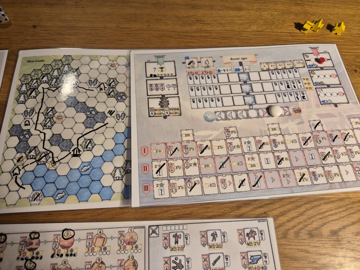 Chronicles of Civilization. This time it felt better. But not even close, got 2 of 7 vp required. Would have needed more turns and a lot more wood.