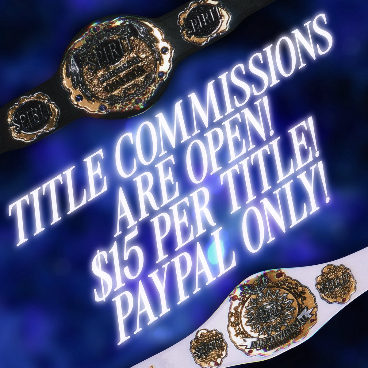 I I have decided to open title commissions!

$15 per title, paypal only.

If you’re interested, send me a DM!

#WWE2K25