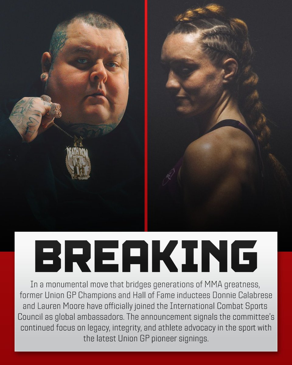 🚨 | 𝑩𝑹𝑬𝑨𝑲𝑰𝑵𝑮 𝑵𝑬𝑾𝑺

Union GP pioneers will be joining the ICSC committee.

Check out the updated Staff page.
🔗: uniongrandprix.com/staff/