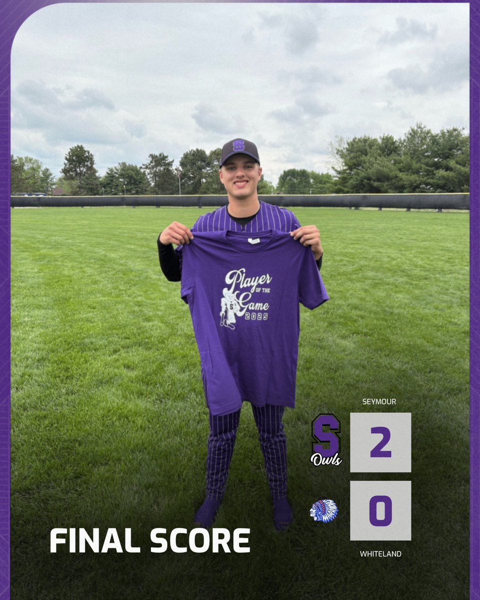The Owls get a HUGE win on the road!

Braden Richey (POTG) threw a complete game shutout on the mound. 

Ty Nicholson, Parker Thompson, Jackson Trueblood, and Mikey Wright led the offense. 

#GoOwls 🦉