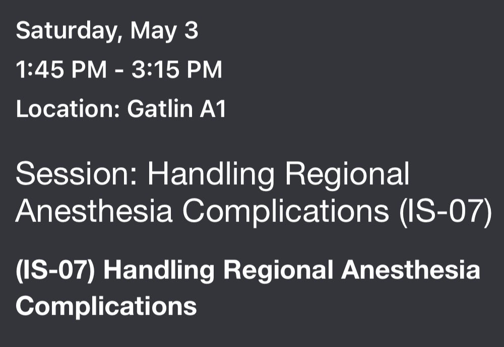 Great advice from the panel: The #1 thing you can do if a patient experiences postop sensory neuropathy that may be block-related is to reassure them by your regular follow up …&amp; referral if necessary! #ASRASPRING25