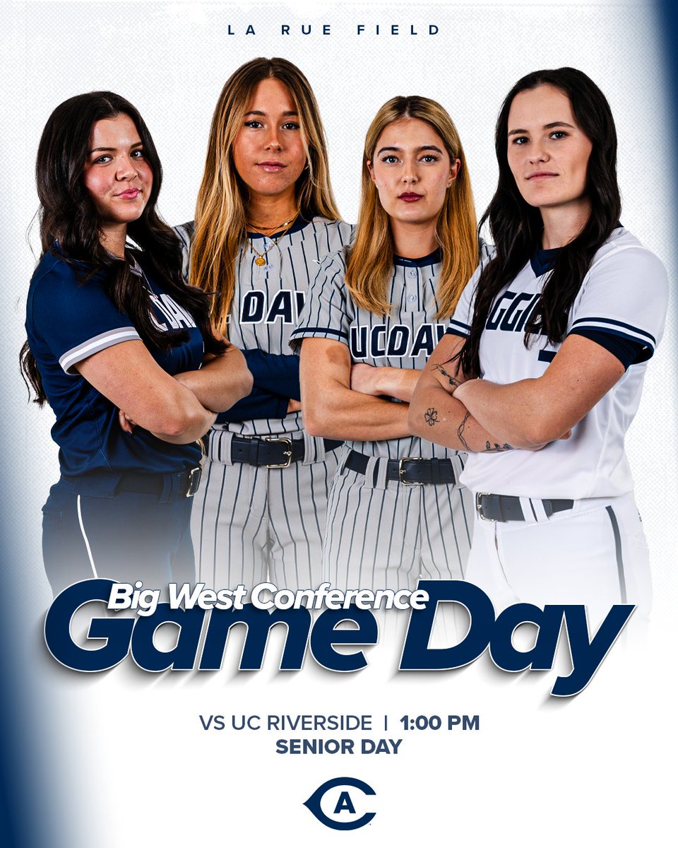 𝗚𝗔𝗠𝗘 𝗗𝗔𝗬

SENIOR DAY
🆚 UC Riverside
⌚️ 1:00 PM
📍 La Rue Field
📺 ESPN+

#GoAgs