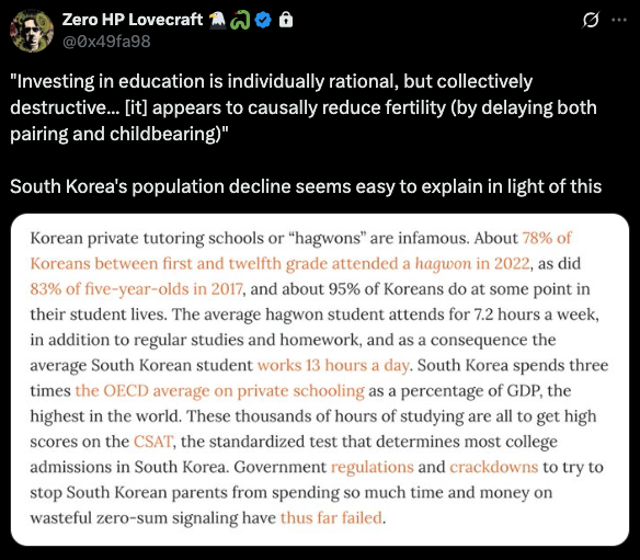 About a decade ago, China started doing a bunch of research and analysis around its (booming and hyper-competitive) after-school private tutoring industry. After several years of researchers and policymakers dissecting its impact on education, culture, families, students, society