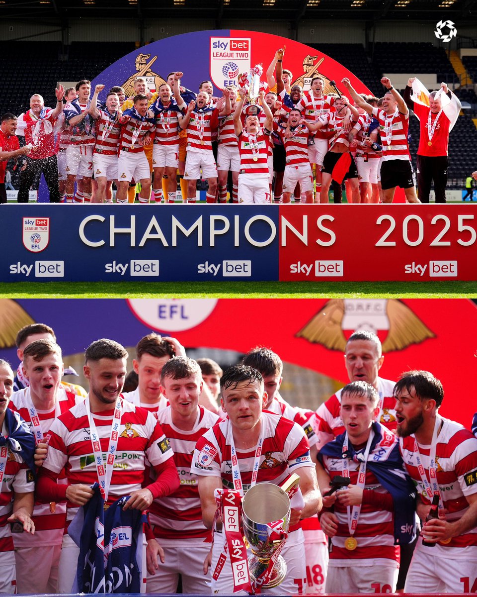 Champions. 🏆

<a href="/drfc_official/">Don(C)aster Rovers FC</a> 🫡👏