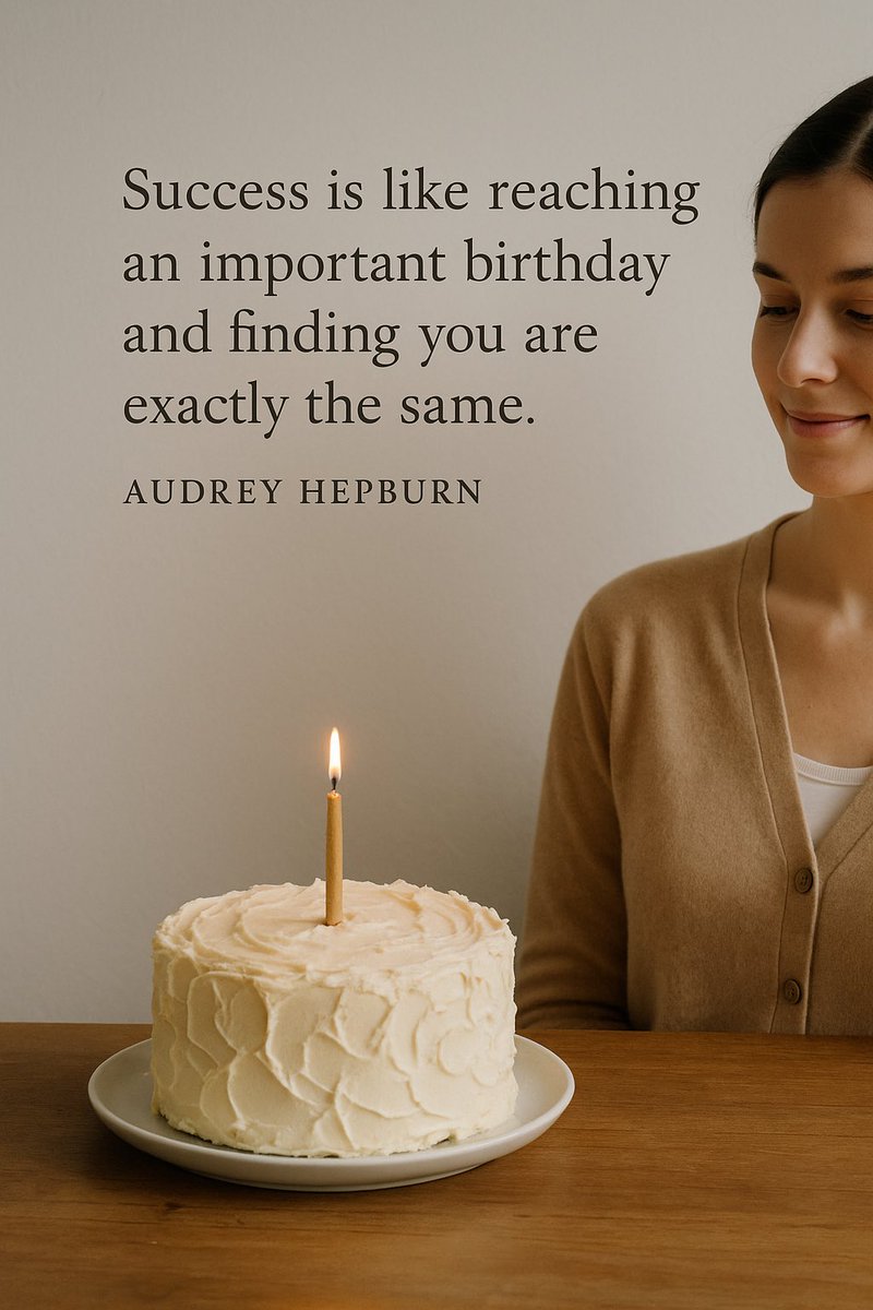 Success doesn’t always feel like a transformation. As Audrey Hepburn said, ‘Success is like reaching an important birthday and finding you are exactly the same.’ I agree—and I believe success is also about aligning your skills with the right opportunity. #Success #Growth