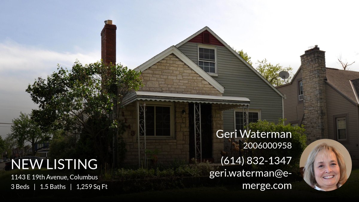 GerrriW's tweet photo. 📍 New Listing 📍 Take a look at this fantastic new property that just hit the market located at 1143 E 19th Avenue in Columbus. Reach out here or at (614) 832-1347 for more information

Geri Waterman
e-Merge Real Estate
Waterman a... https://t.co/FH1OVtVRiq https://t.co/rHv1AZemOh