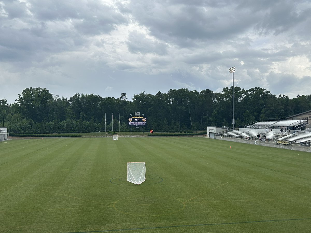 Wingate Bulldogs (@wu_bulldogs) on Twitter photo Weather Delay just before the start of the MLAX SAC title game between <a href="/WingateLacrosse/">Wingate Lacrosse</a> and Anderson Weather Delay just before the start of the MLAX SAC title game between <a href="/WingateLacrosse/">Wingate Lacrosse</a> and Anderson