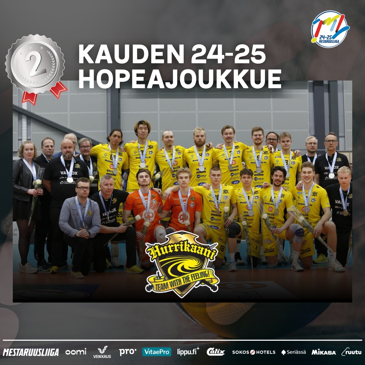 🥈HOPEAA - HURRIKAANI-LOIMAA🥈

Hurrikaani-Loimaa päättää kauden ja finaalisarjan upean taistelun hopeisiin mitaleihin. Lämpimät onnittelut!✨👏

#mestaruusliiga #lentopallo #InnollaTunnettaPeliin