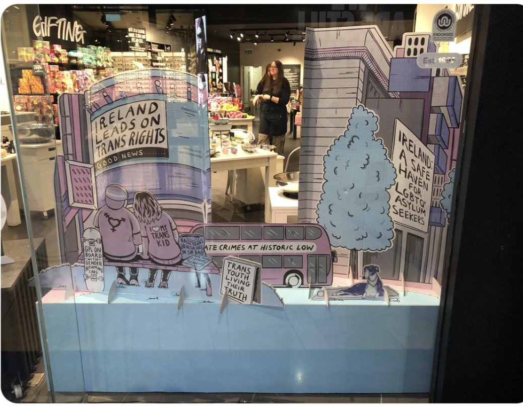 🚨Are Lush Cosmetics activists hiding behind soap and bath bombs to exploit vulnerable children?   

Letter templates to Lush &amp; ASTI are in the comments 
 
Lush Cosmetics in the Dundrum Shopping Centre (Dublin, Ireland)  is currently promoting transgender ideology in their shop
