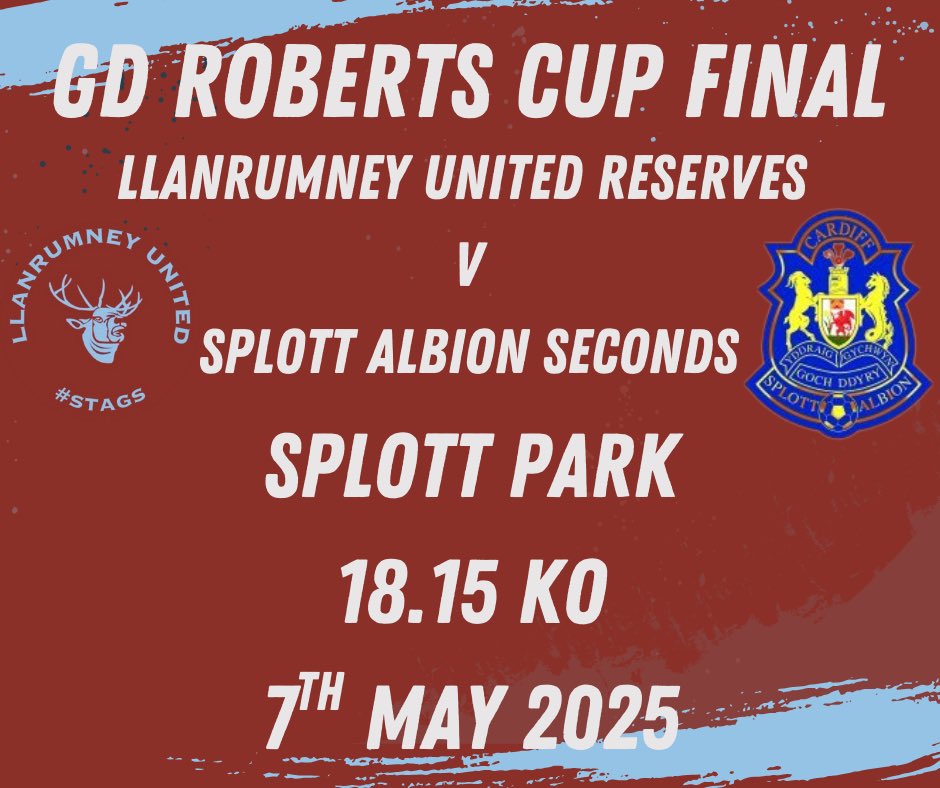 Massive night ahead for the Reserves this Wednesday — it’s the CUP FINAL! Let’s get to Splott Park and show the lads just how much we’re behind them. Every voice, every cheer could make the difference. Let’s bring the energy and chase that trophy together! #Stags ⚽🦌🏆