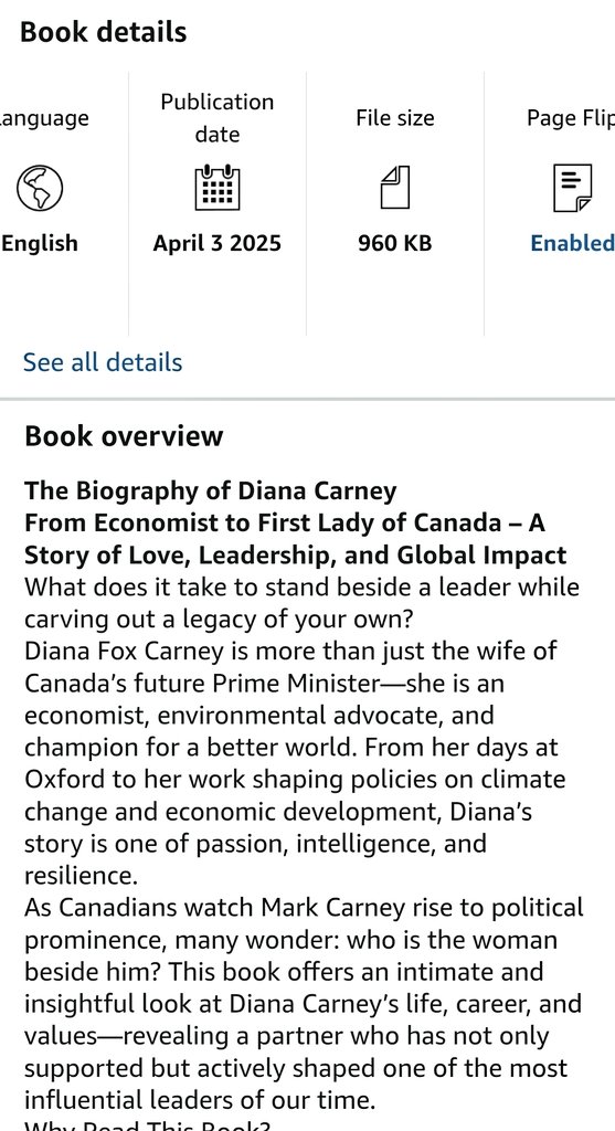 MichelleLA1981's tweet photo. How did they know that she would be the first Lady of Canada at the beginning of April??
The Biography Of Diana Carney: From Economist to First Lady of Canada - A Story of Love, Leadership, and Global Impact (The Carneys: A Family of Influence Book 1) https://t.co/hYdlnJ8h8D https://t.co/H8R0u1KyCy