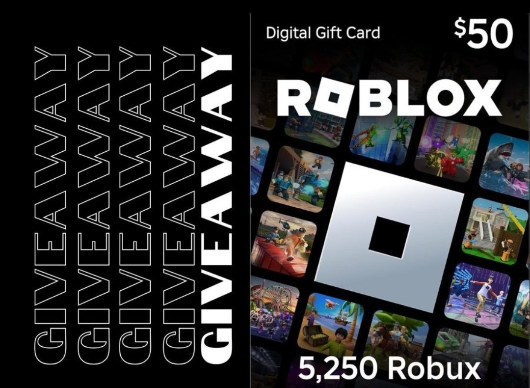 rayan55magive's tweet photo. Robux Giveaway
The winner will receive a 50$ ROBLOX gift card

REQUIREMENTS TO ENTER:
💗 Follow @rayan55magive
💗 Like + RT
💗 TAG 2 FRIENDS 

Winner will be DMed code in 24 hours
#ROBLOX #RobloxDev #robuxgiveaway https://t.co/WL99QI0iif