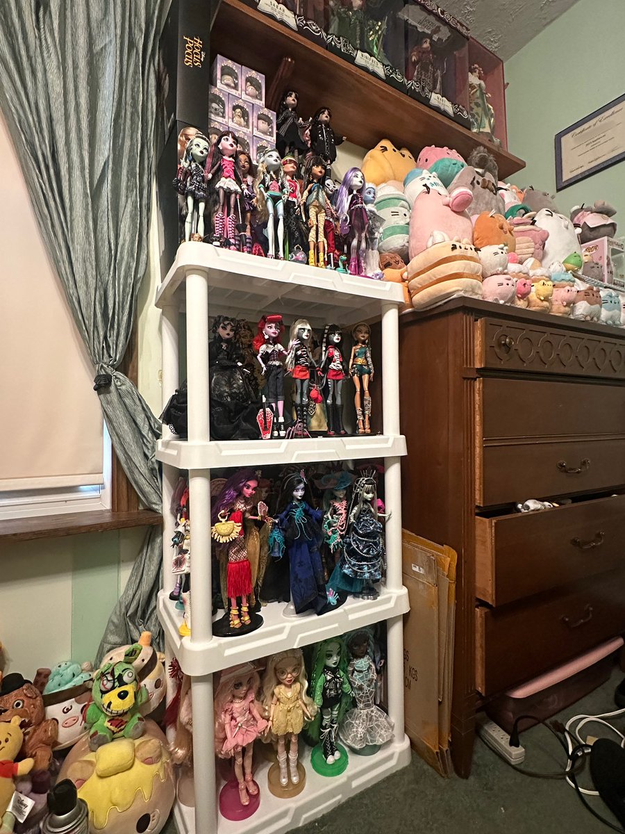 spookiepie_'s tweet image. Oh I can’t wait to get my own place and be able to organize this mess of a collection properly. I at least had to get it somewhat organized. Just a ✨collector of 10+ years✨ thing (this ain’t even the full collection lol)
#SpookiePie #MonsterHigh #FunkoPop #DollTwt