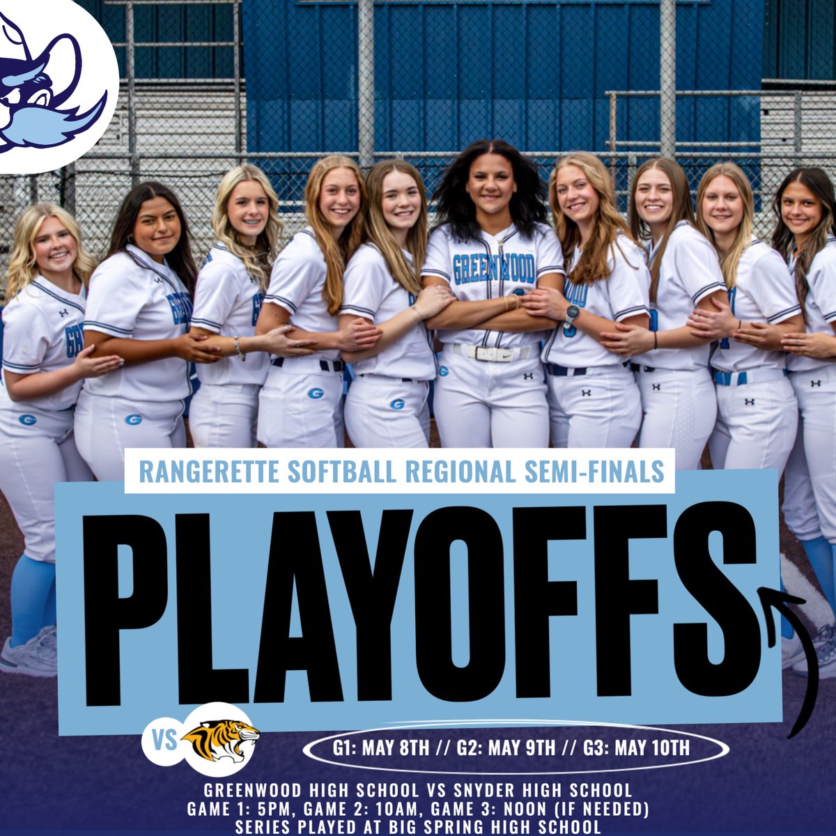 The Rangerettes are headed to the REGIONAL SEMIFINALS!

It’s a huge showdown with Snyder, and it’s happening just 30 minutes away at Big Spring High School. This is a massive moment for our girls, and they need your support!

Game 1 – Thursday at 5:00 PM
Game 2 – Friday at 10:00