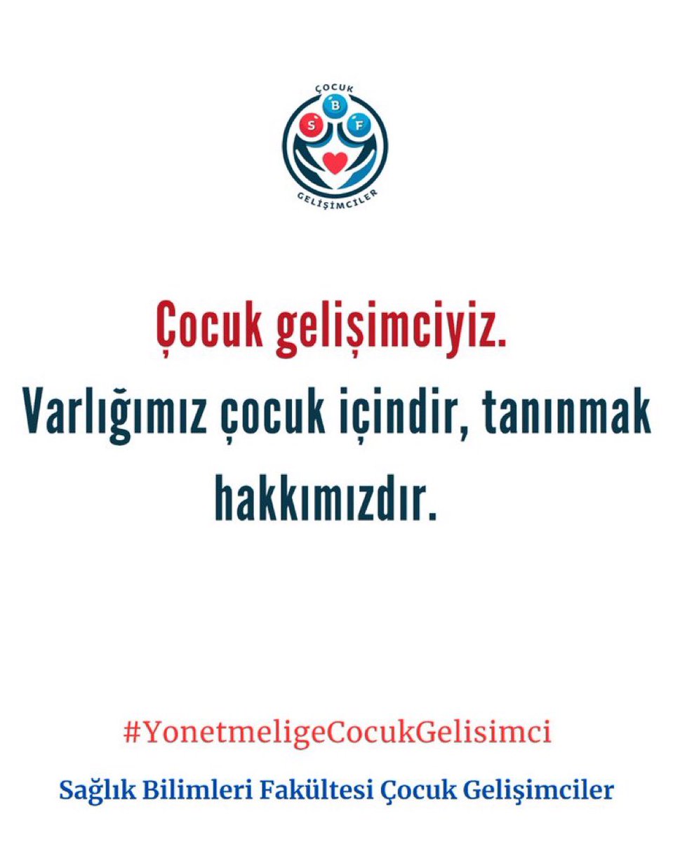 yenidoğan servislerinde, yoğun bakımlarda, riskli bebek izlemlerinde görev alıyoruz. ama yönetmelikte yokuz.#YonetmeligeCocukGelisimci
<a href="/drmemisoglu/">Prof. Dr. Kemal Memişoğlu</a>

<a href="/RTErdogan/">Recep Tayyip Erdoğan</a>

<a href="/can_tuna34/">CAN TUNA TELCİ</a>

<a href="/DrYerebakan/">Dr. Halit Yerebakan</a>

<a href="/vedatbilgn/">Vedat Bilgin</a>

<a href="/EminEkmenMersin/">Mehmet Emin Ekmen Mersin</a>
 
<a href="/GulcanKis/">Gülcan Kış</a>

<a href="/aylinyaman_/">Dr. Aylin Yaman</a>