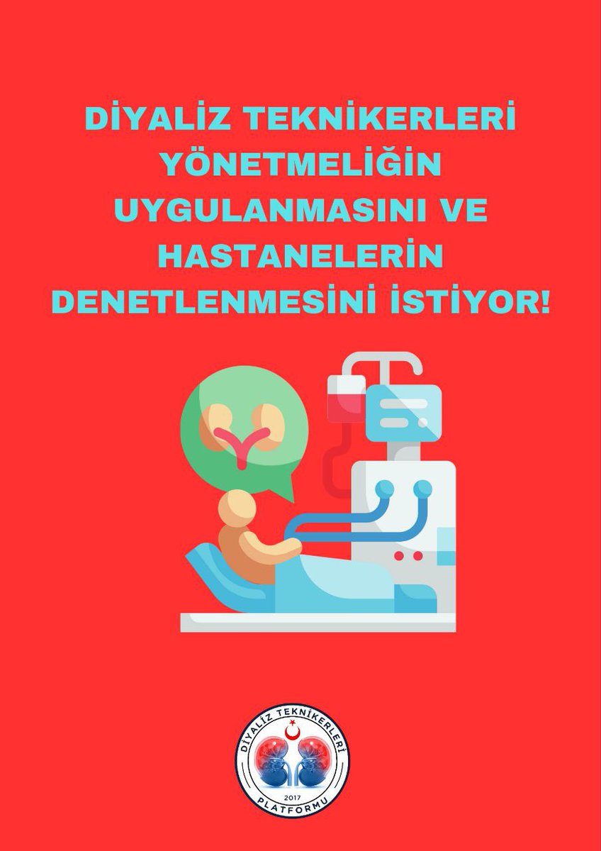 <a href="/DiyalizPlatform/">Diyaliz Teknikerleri Platformu</a> <a href="/drmemisoglu/">Prof. Dr. Kemal Memişoğlu</a> <a href="/gaziantepism/">Gaziantep İl Sağlık Müdürlüğü 🇹🇷🇹🇷</a> <a href="/saglikbakanligi/">T.C. Sağlık Bakanlığı</a> <a href="/sagliklicozum/">T.C. Sağlık Bakanlığı Sağlıklı Çözüm</a> <a href="/sbkhgm/">Kamu Hastaneleri Genel Müdürlüğü</a> <a href="/EmrahCeviz/">Emrah CEVİZ</a> Yaklaşık 45 bin mezun diyaliz teknikeri 1 Mart 2019 da çıkan diyaliz yönetmeliğine uyulmamasindan dolayı mağdur. Hastanelerin diyaliz ünitelerinde sertifikasız personellere yönelik denetim istiyoruz. <a href="/drmemisoglu/">Prof. Dr. Kemal Memişoğlu</a> <a href="/sbkhgm/">Kamu Hastaneleri Genel Müdürlüğü</a> <a href="/EmrahCeviz/">Emrah CEVİZ</a> <a href="/drbeytullahsahn/">Dr.Beytullah Şahin</a> <a href="/Yilmazer_Cihat/">Cihat Rifat YILMAZER</a> <a href="/yakup_kolsuz/">Yakup KOLSUZ 🇹🇷</a>