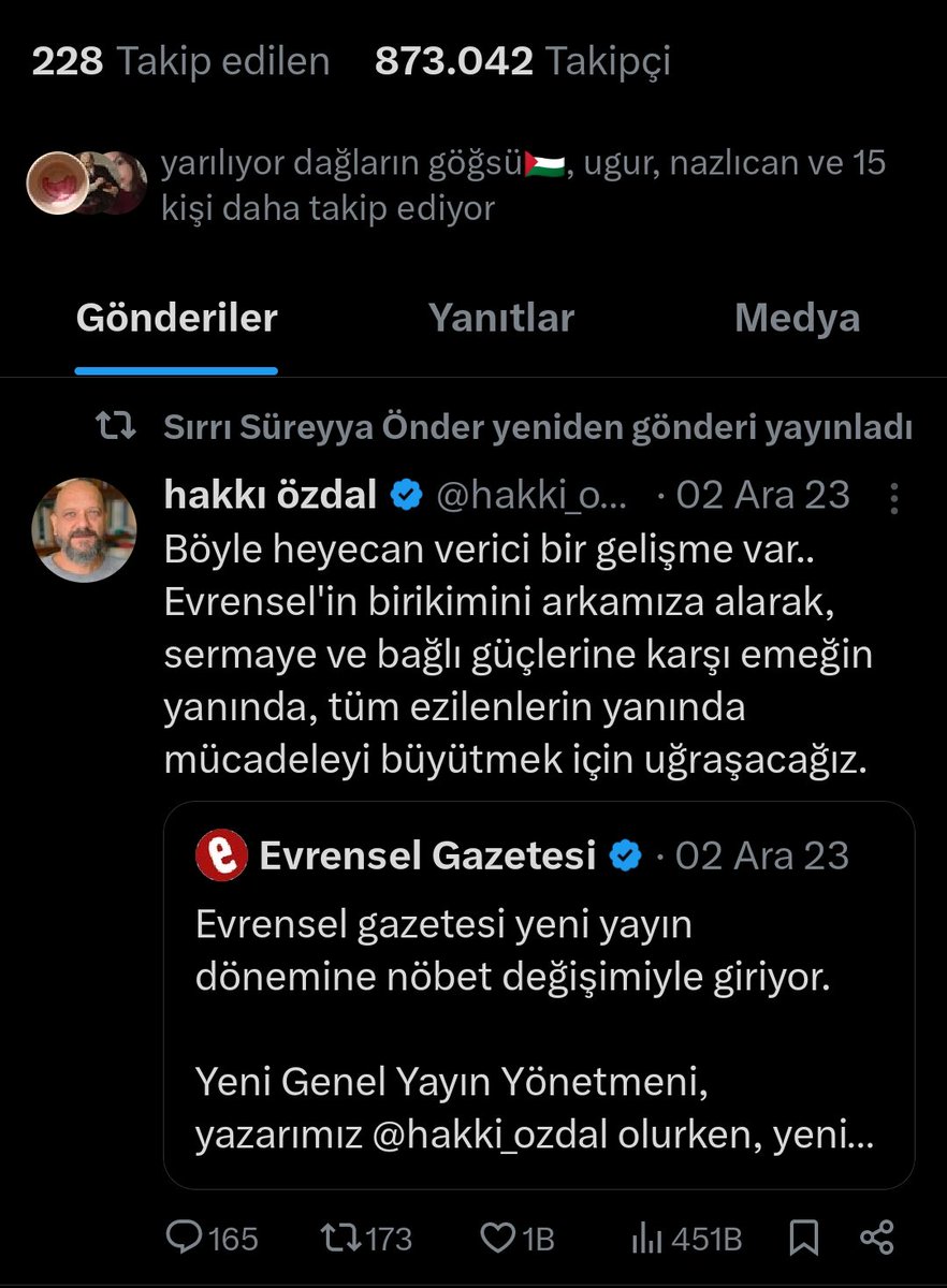 Adamın son rtsi evrensel gazetesi üzerine. Ağlayacam şimdi ha
