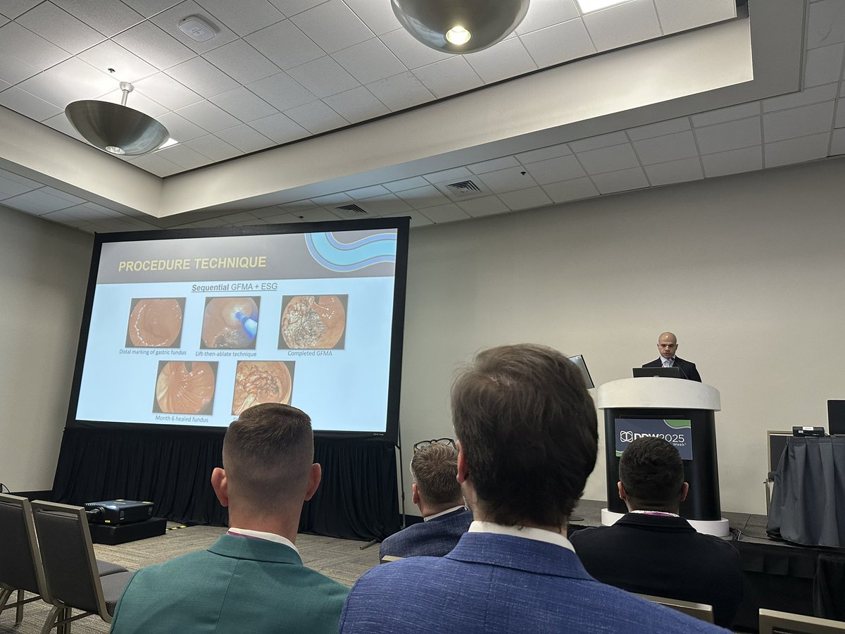 VibhuC_MD's tweet image. 🔥 APC in ESG
💪🏽 ESG durability
😷 ESG in cirrhosis
⚡️DMR for DM
Great presentations on the advancements in endobariatrics and honored to have shared our research @DDWMeeting @shailsingh @SighPichamol @DrMcGowanMD @babudayyeh @KhushbooSGala @WVU_GI @ShyamTMD