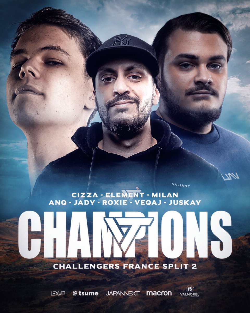 ParlonsEsport's tweet image. TEAM VALIANT CHAMPIONS DE FRANCE @valleague_fr ! 🏔️🏆🇫🇷

Après une finale à sens unique, finalement @ValiantOfficiel s’impose 3-0 dans le BO face à @KarmineCorp Blue Stars. 

#VCL #BeValiant